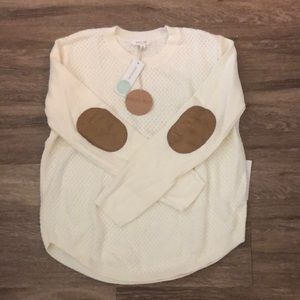 August Mist Josey Elbow Patch Pullover, women’s medium, brand new, tags …